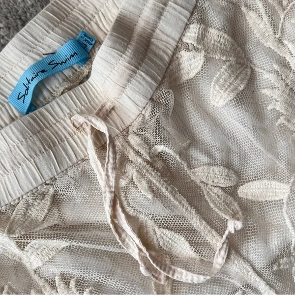 Solitaire Swim Lace Cover Up Beach Shorts Womens Large - Picture 4 of 6